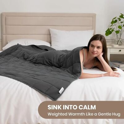 LuLu Bags Grau Mikrofaser Doppel-Seiten Gewichtete Decke - Stressabbau LuLu Bags Grau Mikrofaser Doppel-Seiten Gewichtete Decke - Stressabbau