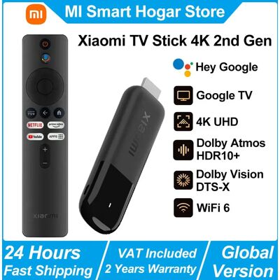 Xiaomi TV Stick 4K 2. Generation, Tragbarer Streaming-Media-Player, Netflix Dual-Band WLAN 6 Google Assistant, BT5.2 Smart TV Dongle, 360 ° Bluetooth-Sprachfernbedienung für Google TV Xiaomi TV Stick 4K 2. Generation, Tragbarer Streaming-Media-Player, Netflix Dual-Band WLAN 6 Google Assistant, BT5.2 Smart TV Dongle, 360 ° Bluetooth-Sprachfernbedienung für Google TV