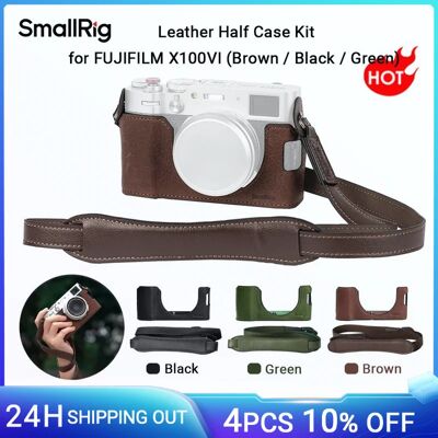 SmallRig X100VI Halbledertasche mit Schultergurt, Retro-Stil Lederkamera Halbledertasche für FUJIFILM X100VI 4699 SmallRig X100VI Halbledertasche mit Schultergurt, Retro-Stil Lederkamera Halbledertasche für FUJIFILM X100VI 4699