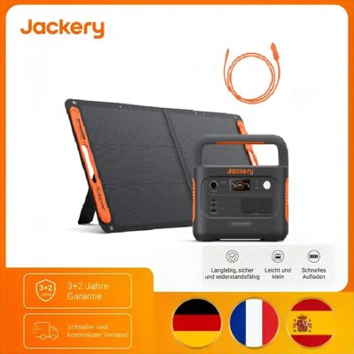 Jackery E1000 v2 Tragbare Powerstation mit 100W Solarpanel mit Kfz-Ladekabel, 1070Wh LiFePO4 Solargenerator, 1 Std. Schnellladung, für Outdoor Camping, Wohnmobil, Notfall Jackery E1000 v2 Tragbare Powerstation mit 100W Solarpanel mit Kfz-Ladekabel, 1070Wh LiFePO4 Solargenerator, 1 Std. Schnellladung, für Outdoor Camping, Wohnmobil, Notfall