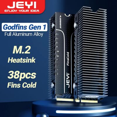 JEYI M.2 SSD-Kühlkörper, robuster konvektiver Aluminium-Kühlkörper, NVME NGFF-Kühler, passive Kühlkörper mit Flossen – Godfins Gen 1 JEYI M.2 SSD-Kühlkörper, robuster konvektiver Aluminium-Kühlkörper, NVME NGFF-Kühler, passive Kühlkörper mit Flossen – Godfins Gen 1