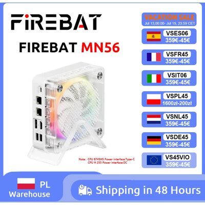 FIREBAT MN56 MINI PC Windows 11 AMD R7-8745HS DDR5 16GB + 512GB SSD/AMD R7 H255 LPDDR5 24GB + 1TB SSD 8-Core Desktop-Computer Bluetooth 5.2 Wi‑Fi 6 HDMI Type-C USB FIREBAT MN56 MINI PC Windows 11 AMD R7-8745HS DDR5 16GB + 512GB SSD/AMD R7 H255 LPDDR5 24GB + 1TB SSD 8-Core Desktop-Computer Bluetooth 5.2 Wi‑Fi 6 HDMI Type-C USB