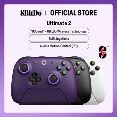 8BitDo Ultimate 2 Wireless Gaming Controller für PC und Android mit TMR-Joysticks, umschaltbaren Auslöser, Bewegungssteuerung, 8 Geschwindigkeiten 8BitDo Ultimate 2 Wireless Gaming Controller für PC und Android mit TMR-Joysticks, umschaltbaren Auslöser, Bewegungssteuerung, 8 Geschwindigkeiten