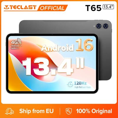 Teclast T65 Tablet 13,4 Zoll 2K 120Hz Android 16 Tablet-PC Unisoc T7280 Octa-Core Max. 26GB RAM 128GB ROM 8000mAh 4G LTE Teclast T65 Tablet 13,4 Zoll 2K 120Hz Android 16 Tablet-PC Unisoc T7280 Octa-Core Max. 26GB RAM 128GB ROM 8000mAh 4G LTE