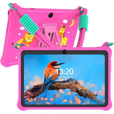 PRITOM Kinder-Tablet, 7 Zoll, Android 13, 4 GB (2 + 2 erweiterbar), RAM, 32 GB ROM, WiFi, Bluetooth, Lernsoftware, installiert mit Trageband PRITOM Kinder-Tablet, 7 Zoll, Android 13, 4 GB (2 + 2 erweiterbar), RAM, 32 GB ROM, WiFi, Bluetooth, Lernsoftware, installiert mit Trageband