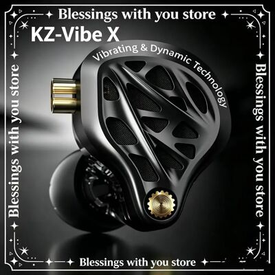Original KZ Vibe X Niederfrequenz-Vibrations-Ohrhörer HiFi IEM Tiefbass-Kopfhörer Stereo-Sound In-Ear-Ohrhörer für Musik und Gaming Original KZ Vibe X Niederfrequenz-Vibrations-Ohrhörer HiFi IEM Tiefbass-Kopfhörer Stereo-Sound In-Ear-Ohrhörer für Musik und Gaming