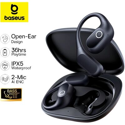 Baseus Eli 2i Fit Open-Ear-Kopfhörer, echte kabellose Bluetooth 6.0-Ohrbügel-Kopfhörer, IPX5 wasserdichte Sport-Ohrhörer, Bass-Boost Baseus Eli 2i Fit Open-Ear-Kopfhörer, echte kabellose Bluetooth 6.0-Ohrbügel-Kopfhörer, IPX5 wasserdichte Sport-Ohrhörer, Bass-Boost