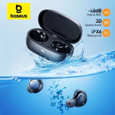 Baseus Bowie MA10 Pro ANC Kabellose Kopfhörer 48 dB Hybrid ANC Bluetooth 5.3 Ohrhörer IPX6 Wasserdicht 4 Mikrofone ENC Sportkopfhörer Baseus Bowie MA10 Pro ANC Kabellose Kopfhörer 48 dB Hybrid ANC Bluetooth 5.3 Ohrhörer IPX6 Wasserdicht 4 Mikrofone ENC Sportkopfhörer