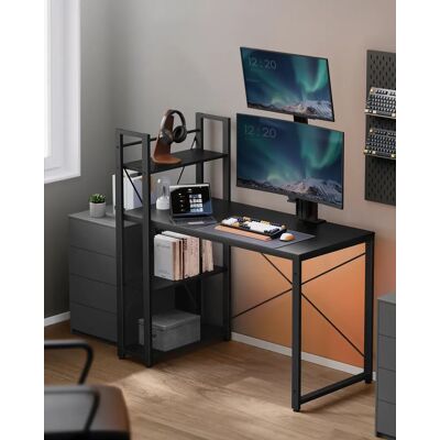 VASAGLE Schreibtisch Computertisch, 120 / 137,2 cm, mit Regalböden rechts oder links VASAGLE Schreibtisch Computertisch, 120 / 137,2 cm, mit Regalböden rechts oder links