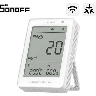 SONOFF SAWF-07P AirGuard PM2.5/PM10 Messgerät WLAN (Matter) – Feinstaubsensor Luftqualitätsmonitor Temperatur und Feuchtigkeit SONOFF SAWF-07P AirGuard PM2.5/PM10 Messgerät WLAN (Matter) – Feinstaubsensor Luftqualitätsmonitor Temperatur und Feuchtigkeit