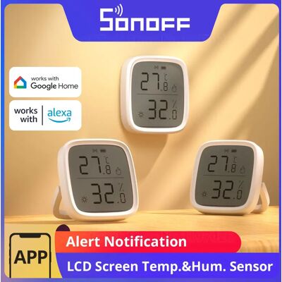 1-4 Stück SONOFF SNZB-02D Zigbee LCD Digitalthermometer Intelligenter Temperatur- und Feuchtigkeitssensor APP-Überwachung Kompatibel mit Alexa und Google 1-4 Stück SONOFF SNZB-02D Zigbee LCD Digitalthermometer Intelligenter Temperatur- und Feuchtigkeitssensor APP-Überwachung Kompatibel mit Alexa und Google