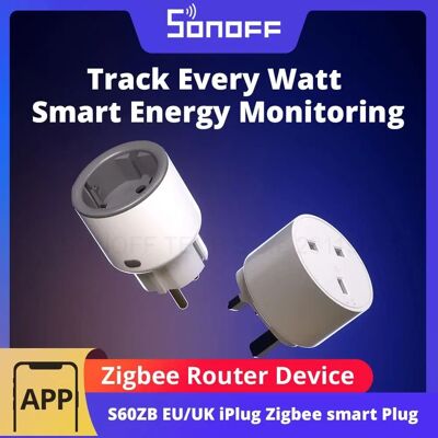 SONOFF S60ZB EU/UK iPlug Zigbee Smart Plug ZIgbee Router Gerät Überlastschutz ENergy Überwachung Timer Steuerung über Alexa SONOFF S60ZB EU/UK iPlug Zigbee Smart Plug ZIgbee Router Gerät Überlastschutz ENergy Überwachung Timer Steuerung über Alexa