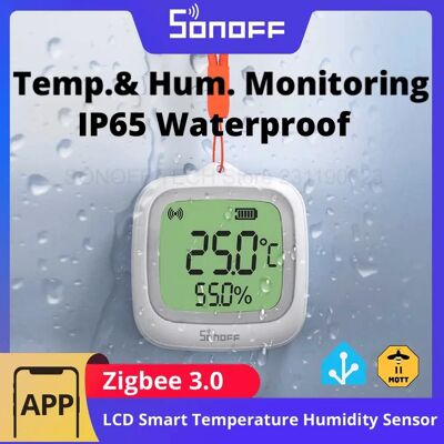 SONOFF SNZB-02WD Zigbee LCD Smart Temperatur-Feuchtigkeitssensor IP65 Wasserdicht für Badezimmergewächshaus draußen über ZBBridge-P SONOFF SNZB-02WD Zigbee LCD Smart Temperatur-Feuchtigkeitssensor IP65 Wasserdicht für Badezimmergewächshaus draußen über ZBBridge-P