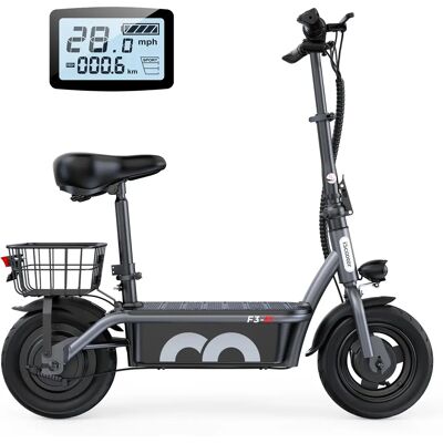 ISCOOTER F3 Elektroroller für Erwachsene, 1000W Motor, Höchstgeschwindigkeit 45 km/h, 48V 13Ah Akku, 10-Zoll Luftreifen, Faltbarer Elektroroller ISCOOTER F3 Elektroroller für Erwachsene, 1000W Motor, Höchstgeschwindigkeit 45 km/h, 48V 13Ah Akku, 10-Zoll Luftreifen, Faltbarer Elektroroller