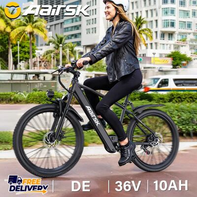 NONE Aairsk GT300 E-Bike für Erwachsene mit integriertem herausnehmbarem Li-Ionen-Akku (36V10AH), NFC-Funktion und 26-Zoll-Reifen NONE Aairsk GT300 E-Bike für Erwachsene mit integriertem herausnehmbarem Li-Ionen-Akku (36V10AH), NFC-Funktion und 26-Zoll-Reifen