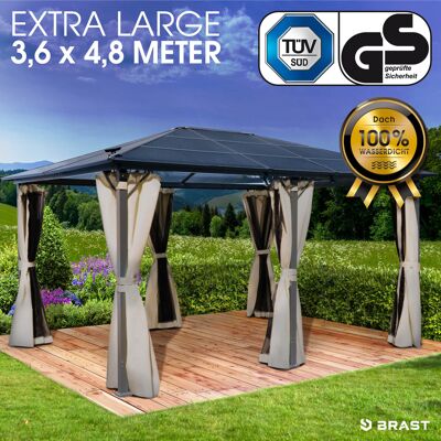 Brast Alu Pavillon PREMIUM 3,6x4,8m beige Brast Alu Pavillon PREMIUM 3,6x4,8m beige