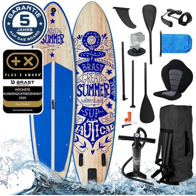 Brast Aufblasbares SUP Board Set SUMMER 320 natural blue Brast Aufblasbares SUP Board Set SUMMER 320 natural blue