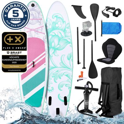 Brast Aufblasbares SUP Board Set mit Sitz LILY 300 pastell Brast Aufblasbares SUP Board Set mit Sitz LILY 300 pastell