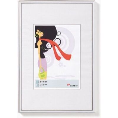 Walther Kunststoffrahmen KV045S New Lifestyle 30x45cm silber Walther Kunststoffrahmen KV045S New Lifestyle 30x45cm silber