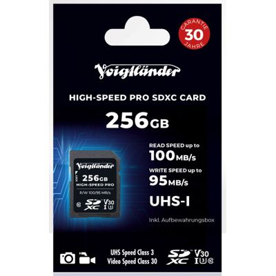 Voigtländer Prof. High-Speed SDXC 256GB UHS-I Voigtländer Prof. High-Speed SDXC 256GB UHS-I