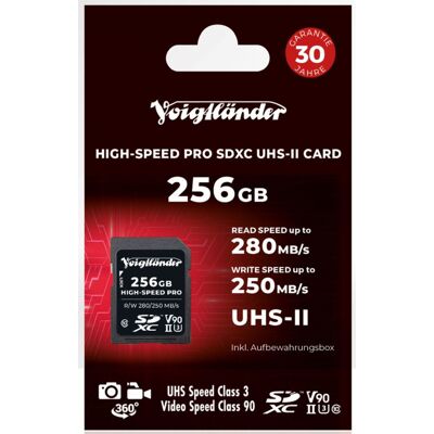 Voigtländer Prof. High-Speed SDXC 256GB UHS-II Voigtländer Prof. High-Speed SDXC 256GB UHS-II