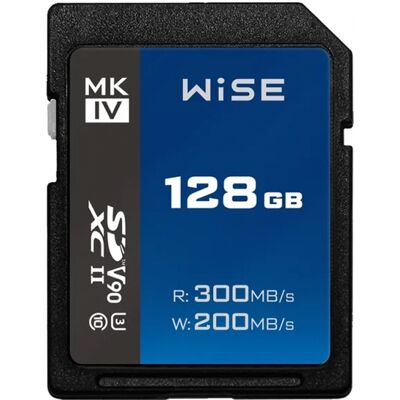Wise 128GB SDXC UHS-II 300 MB/s V90 MK-IV Wise 128GB SDXC UHS-II 300 MB/s V90 MK-IV