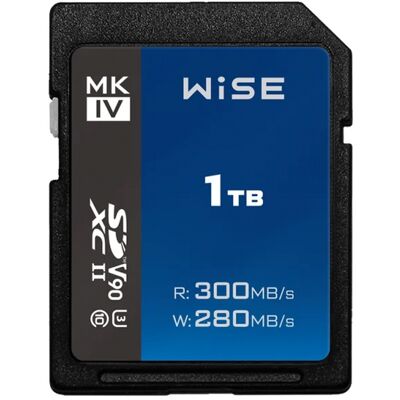Wise 1TB SDXC UHS-II 300 MB/s V90 MK-IV Wise 1TB SDXC UHS-II 300 MB/s V90 MK-IV