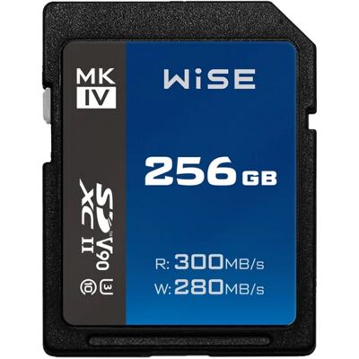Wise 256GB SDXC UHS-II 300 MB/s V90 MK-IV Wise 256GB SDXC UHS-II 300 MB/s V90 MK-IV