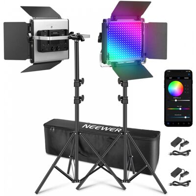 NEEWER 660 PRO II Watt RGB LED Dauerlicht-Set inkl. Stative NEEWER 660 PRO II Watt RGB LED Dauerlicht-Set inkl. Stative