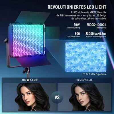 NEEWER PL60C RGB LED Flächenleuchte NEEWER PL60C RGB LED Flächenleuchte