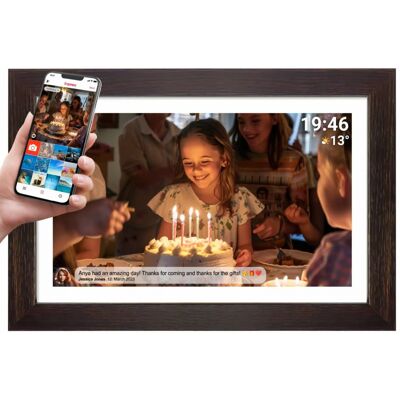 Denver Frameo 1543DW Digitaler Bilderrahmen WiFi Braun 15,6 Zoll Denver Frameo 1543DW Digitaler Bilderrahmen WiFi Braun 15,6 Zoll