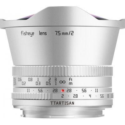 TTARTISAN 7,5mm f2,0 Fisheye Nikon Z silber TTARTISAN 7,5mm f2,0 Fisheye Nikon Z silber