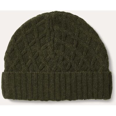 Walbusch Aran-Mütze, , Farbe Grün, 01, feine Wollmischung aufwendiges Aran-Muster Herren Walbusch Aran-Mütze, , Farbe Grün, 01, feine Wollmischung aufwendiges Aran-Muster Herren