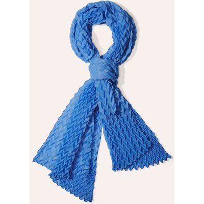 Walbusch Plissee-Schal, , Farbe Blau, 01, extra leicht schmeichelnd weich Damen Walbusch Plissee-Schal, , Farbe Blau, 01, extra leicht schmeichelnd weich Damen