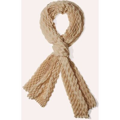 Walbusch Plissee-Schal, , Farbe Beige, 01, extra leicht schmeichelnd weich Damen Walbusch Plissee-Schal, , Farbe Beige, 01, extra leicht schmeichelnd weich Damen