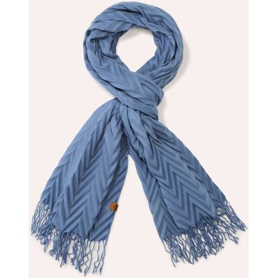 Walbusch Plissee Struktur Schal, , Farbe Blau, 01, weich modisch Damen Walbusch Plissee Struktur Schal, , Farbe Blau, 01, weich modisch Damen