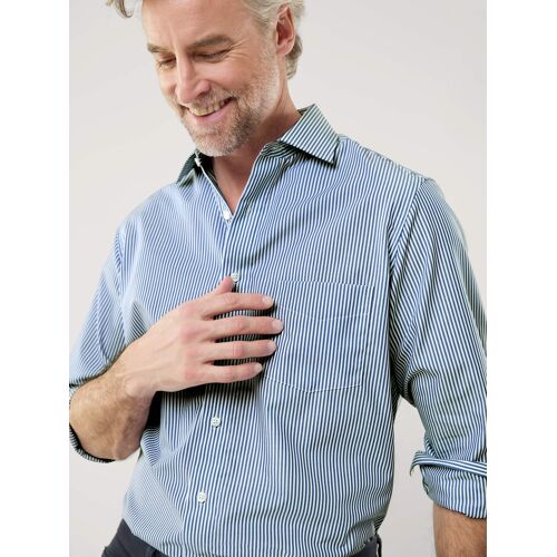 Walbusch Extraglatt-Hemd Kent-Kragen, Regular Fit, Farbe Blau, 42, reine, bügelfreie Baumwolle Kent-Kragen Herren