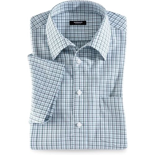 Walbusch Extraglatt-Hemd Walbusch-Kragen, Comfort Fit, Farbe Blau, 41, reine, bügelfreie Baumwolle Walbusch-Kragen ohne Knopf Herren