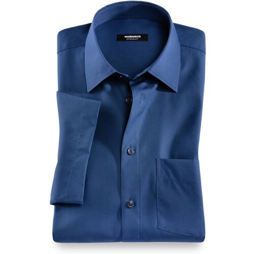 Walbusch Extraglatt-Hemd Kent-Kragen, Regular Fit, Farbe Blau, 38, reine, bügelfreie Baumwolle Kent-Kragen Herren