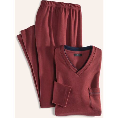 Walbusch Wohlfühl Schlafanzug Easycare, , Farbe Rot, 62/64, hautsympathisch weich und wärmend Herren