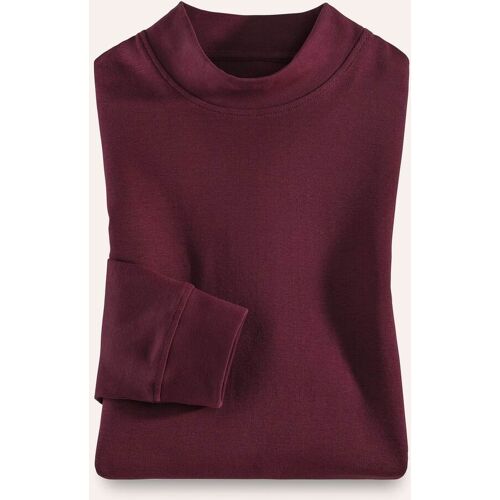 Walbusch Langarm-Shirt Stehkragen, , Farbe Rot, 50, reine Baumwolle angenehm weicher Griff Herren
