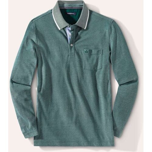 Walbusch Extraglatt-Polo Thermoleicht, , Farbe Grün, 54, schön leicht innen leicht angeraut Herren