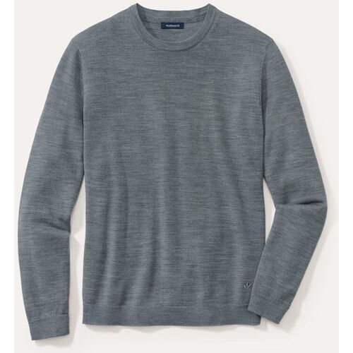 Walbusch Rundhals-Pullover Merino Extrafein, , Farbe Grau, 48, reine, extrafeine Merinowolle temperaturausgleichend Herren