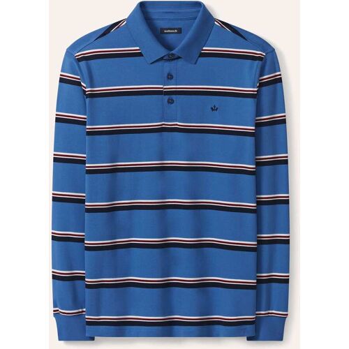 Walbusch Streifen Polo, noch offen: Größenlauf, Farbe Blau, 58/60, weiche Baumwolle garngefärbt Herren