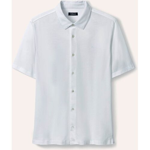 Walbusch Shirtpolo, noch offen: Größenlauf, Farbe Weiß, 48, konfektionierter Kragen atmungsaktiv Herren