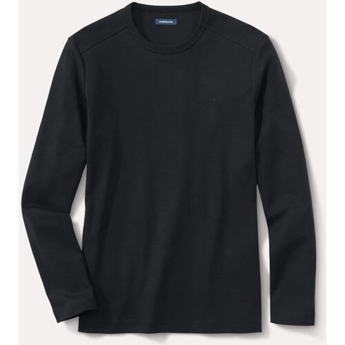 Walbusch Langarm Zu schade für Drunter-Shirt, noch offen: Größenlauf, Farbe Schwarz, GR.56, reine Baumwolle atmungsaktiv Herren