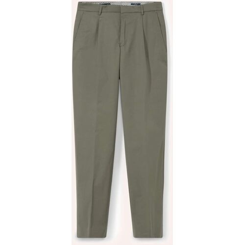 Walbusch Anzug-Hose aus Baumwollmix, Modern Fit#noch offen: Größenlauf, Farbe Grün, 27, Stoff aus Portugal mit feiner Baumwolle Herren