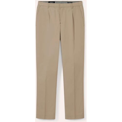 Walbusch Anzug-Hose aus Baumwollmix, Modern Fit#noch offen: Größenlauf, Farbe Beige, 60, Stoff aus Portugal mit feiner Baumwolle Herren