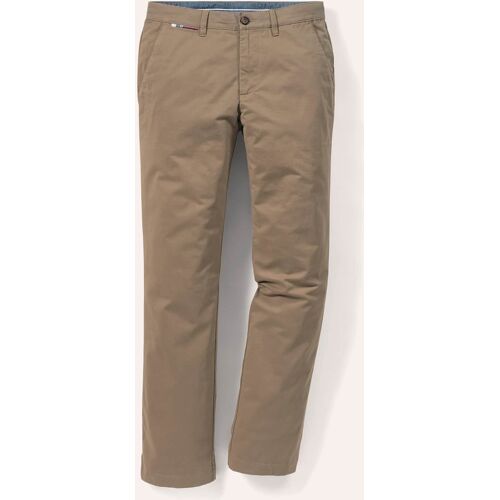 Walbusch Extraglatt-Thermo Chino, Regular Fit#normale Größen#untersetzte Größen, Farbe Beige, 106, bügelfrei weiches Thermofutter Herren