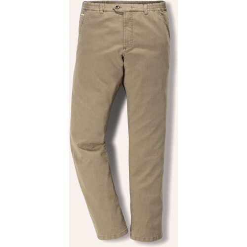 Walbusch Relaxbundhose 2.0, Regular Fit#normale Größen, Farbe Beige, 48, Relax-Bund (ca. 10 cm dehnbar) mit Sicherheitstasche Herren